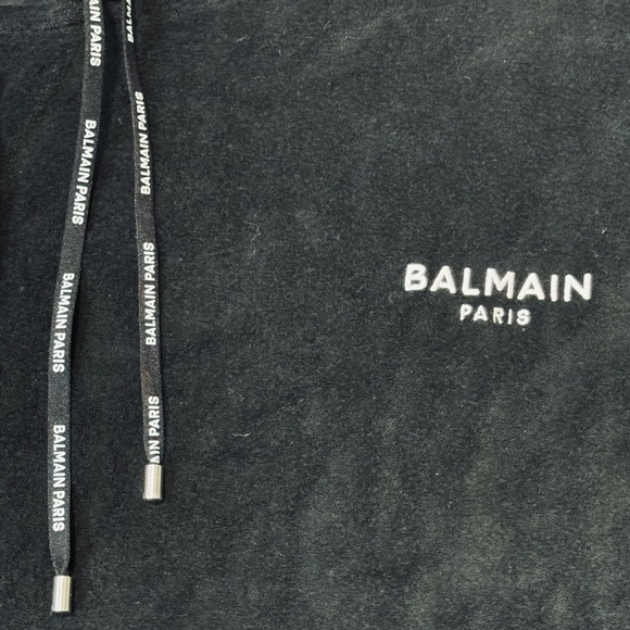 BALMAIN***Black Terry Men’s Sleeveless Hoodie***Medium***$890 - Picture 6 of 8
